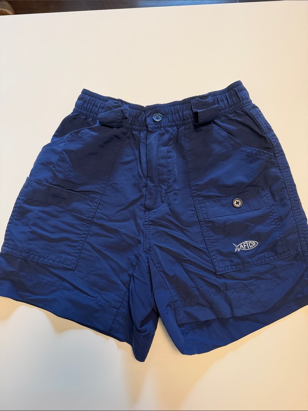 AFTCO Navy Blue Kids Cargo Shorts